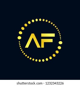 Initial Letter AF Logo Template Design