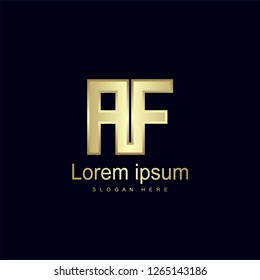 Initial Letter AF Logo Template Vector Design