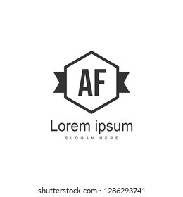 Initial Letter AF Logo Template Vector Design