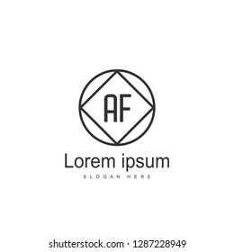 Initial Letter AF Logo Template Vector Design