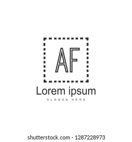 Initial Letter AF Logo Template Vector Design