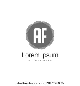 Initial Letter AF Logo Template Vector Design