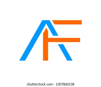 Initial Letter AF Logo Template Design