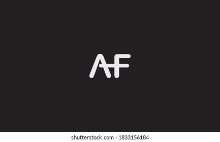 initial letter AF logotype company name Gold swoosh design. vector logo for business and company identity.