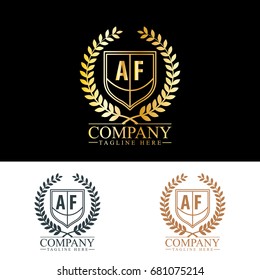 Initial Letter AF Luxury. Boutique Brand Identity