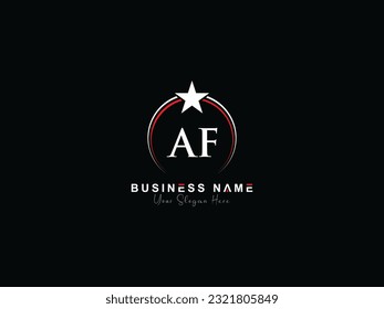 Logo De La Letra Inicial Af Star, Símbolo Del Logotipo Af Business