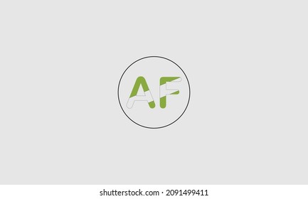 Letra inicial AF uppercase elementos modernos de diseño de logotipo. Vector