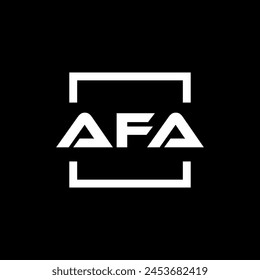 Initial letter AFA logo design. AFA logo design inside square.