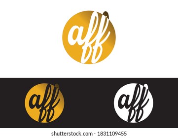 Initial Letter AFF logo or Icon Design Vector Image Template