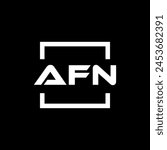 Initial letter AFN logo design. AFN logo design inside square.