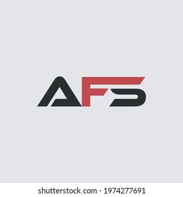 Initial Letter AFS Logo Design Vector .
