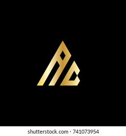 Initial Letter AG AC Linked Triangle Design Logo