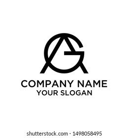 Initial Letter Ag Ga Logo Design Stock Vector (Royalty Free) 1498058495 ...