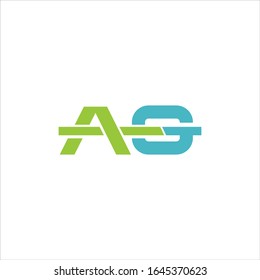 initial letter ag or ga logo vector design