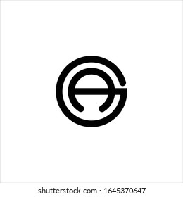 initial letter ag or ga logo vector design