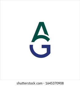 Design-Vorlage für den Anfangsbuchstaben ag oder ga-Logo