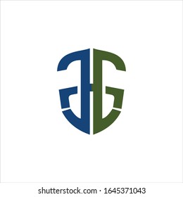Initial letter ag or ga logo vector templates