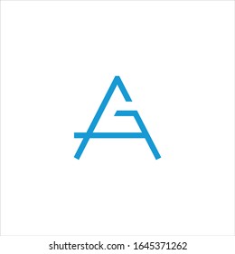 Design-Vorlagen für die Vektorillustration des Anfangsbuchstaben ag oder ga-Logo