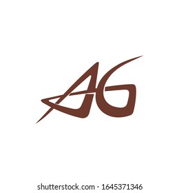 letra inicial Diseño vectorial de ag o logotipo ga