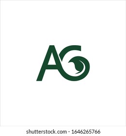 Initial letter ag or ga logo design template