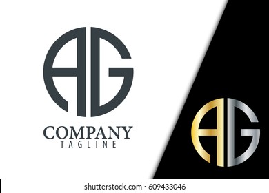 Initial Letter AG With Linked Circle Logo