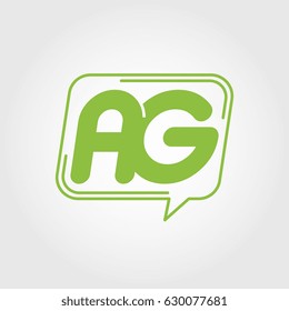 initial letter ag logo concept