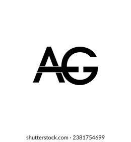 Diseño del logotipo de la carta inicial AG Signo de símbolo creativo moderno
