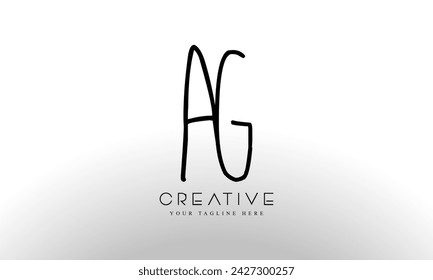Initial Letter AG Logo Design Template