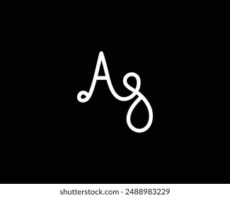 initial letter AG logo design vector template