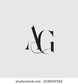 Initial letter AG logo design