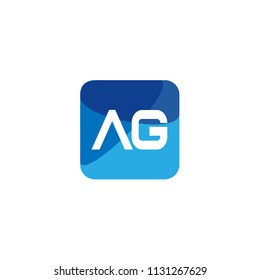 Initial Letter AG Logo Template Design
