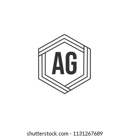Initial Letter AG Logo Template Design