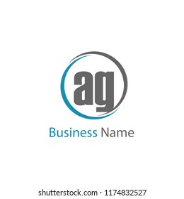 Initial Letter AG Logo Template Design