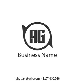 Initial Letter AG Logo Template Design