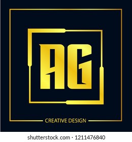 Initial Letter AG Logo Template Design
