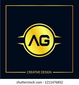 Initial Letter AG Logo Template Design