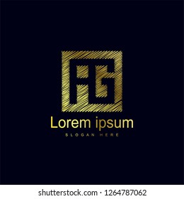 Initial Letter AG Logo Template Vector Design