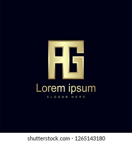 Initial Letter AG Logo Template Vector Design