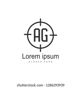 Initial Letter AG Logo Template Vector Design