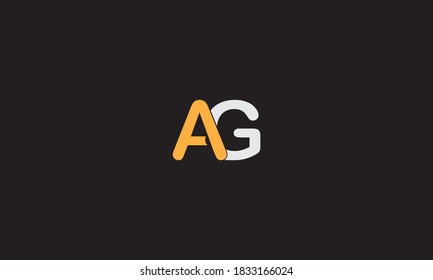 initial letter AG logotype company name Gold swoosh design. vector logo for business and company identity.