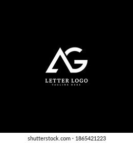 Initial Letter AG logotype company name monogram design for Company and Business logo.