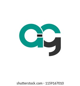 Initial letter AG lowercase logo design template