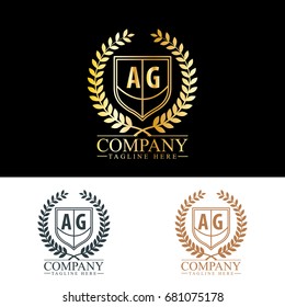Initial Letter AG Luxury. Boutique Brand Identity