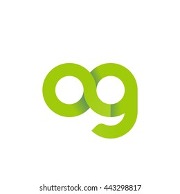 initial letter ag modern linked circle round lowercase logo green