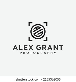 logotipo de ag o logotipo de fotografía