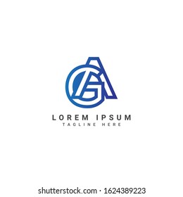 initial letter AG,GA logo design template for business purpose 