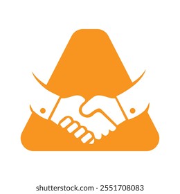 Initial Letter A Agreement Logo Concept With Handshake Icon Vector Template