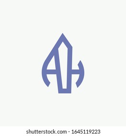 Anfangsbuchstabe ah oder ha Logo Vektorillustration Design