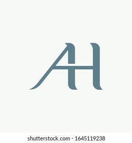 Anfangsbuchstabe ah oder ha Logo Vektorillustration Design