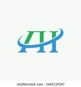 Anfangsbuchstabe ah oder ha Logo Vektorillustration Design